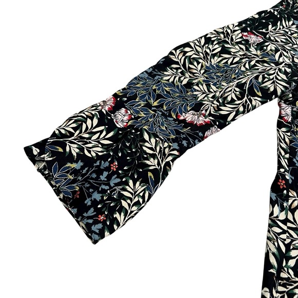 J.Jill Luxurious Midnight Vines Boat-Neck Tunic Top Sz Medium Relaxed Fit Floral - Picture 10 of 10